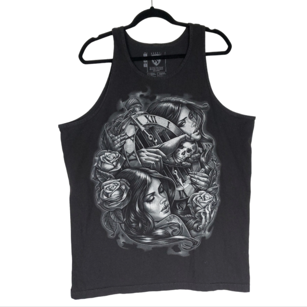 OGABEL Men's Tank Top Size XL Black